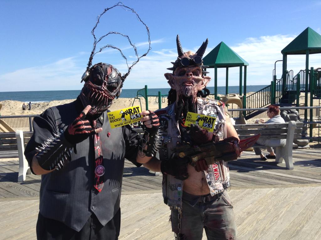 Asbury Park Zombies Holding Some Wrat Stickers 