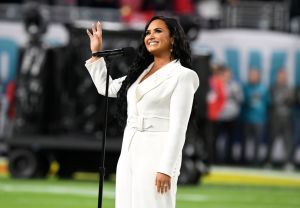 GALLERY: Demi Lovato At The Super Bowl