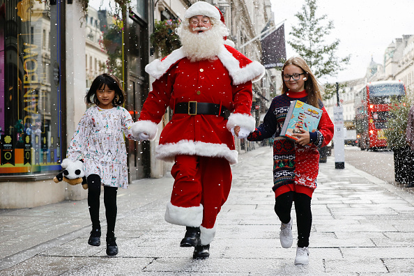 Santa and kids