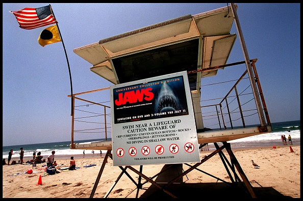 "Jaws" Poster Posted on California Beach