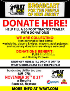 Donate Here! flyer.