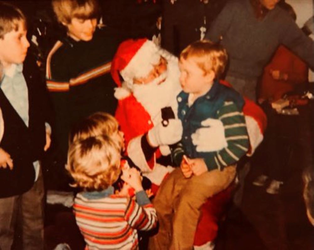 Little Dave and Santa