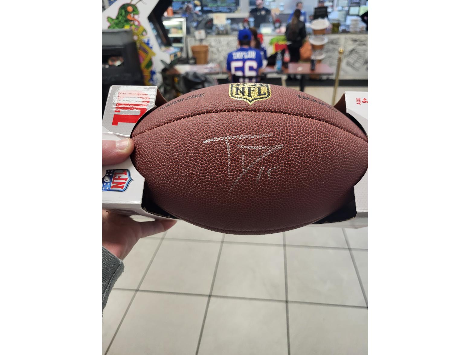 Tommy DeVito From NY Giants Autographed Football 