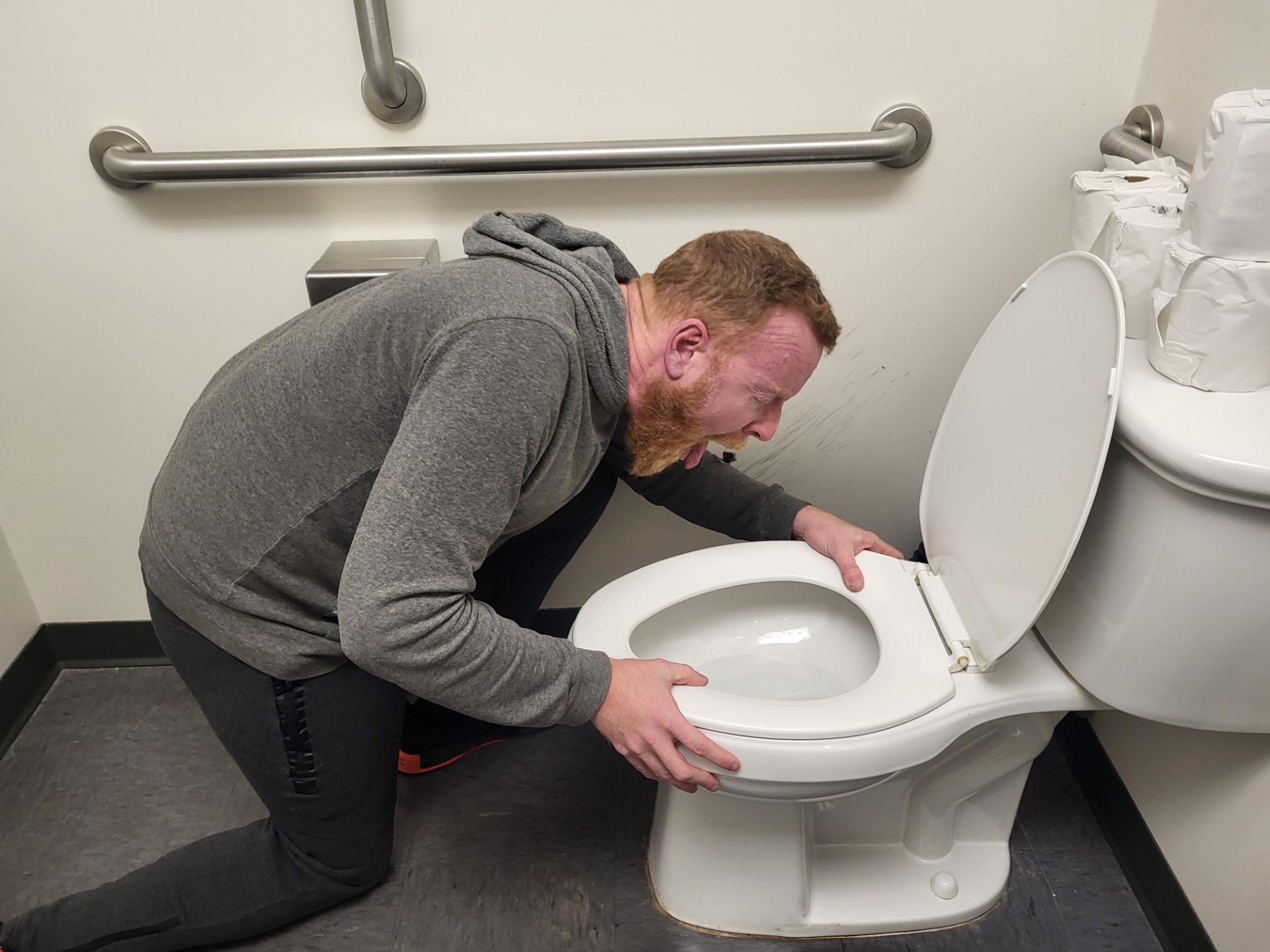 East Side Dave Checks In With The Toilet On St Patrick's Parade.