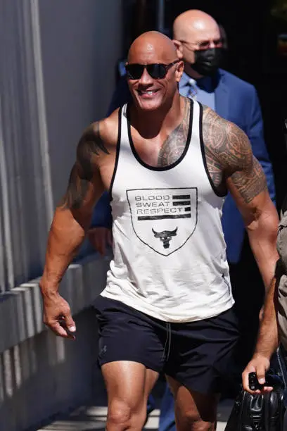 Dwayne The Rock Johnson Worked Out In A New Jersey Gym