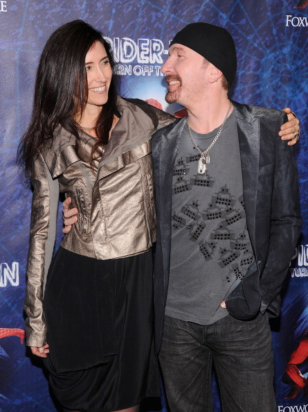 Morleigh Steinberg and The Edge of U2 attend "Spider-Man Turn Off The Dark" Broadway opening night at Foxwoods Theatre on June 14, 2011 in New York City.