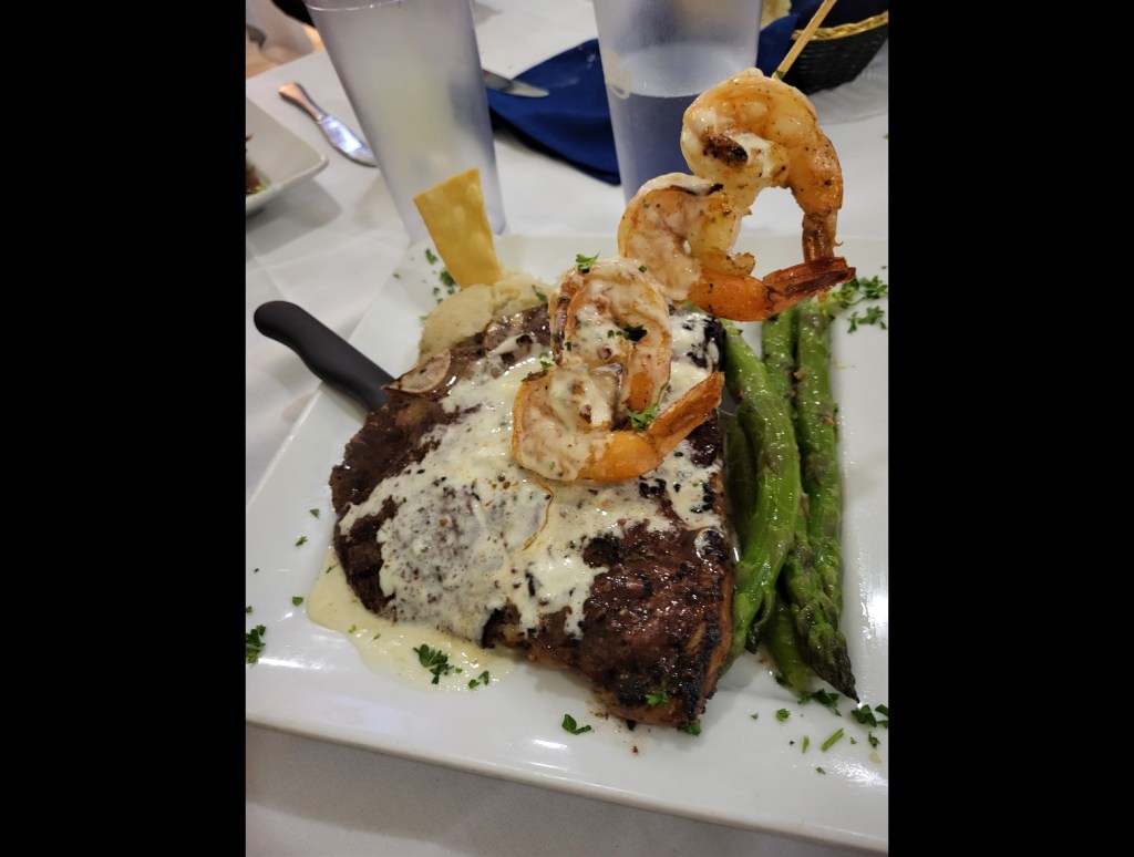 Our Visit to 3 Flags Grill, A Hidden Gem in Forked River, NJ on S. Main Street. Phot of Porterhouse steak